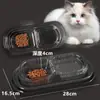 Comedero para Gatos Perezosos Dos en Uno Desechable Caja de Alimentación para Gatos Callejeros al Aire Libre Comedero de Arroz para Gatos Bebedero Antihormigas Antivuelco
