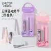 Set de Manicura de 3 Piezas Lamela, Cortaúñas de Acero Inoxidable, Tiras Pulidoras y Limadoras, Horquilla para Cutículas en Forma de V 3036