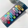 Pinzas para el pelo estilo Corea del Sur, extensiones de clip, estilo estrellas, color clip de gota, degradado de dos colores, lindo clip para flequillo de niños, clip lateral, accesorios para el pelo