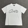 Camiseta de Algodão Corteiz Série Alcatraz Manga Curta Estampa de Letras Unissex Fio Duplo Moda Manga Curta Atacado do Fabricante