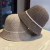 Sombrero de Pescador Estilo Coreano para Mujer, Estilo Japonés, Versátil, Hace que la Cara Parezca Más Pequeña, Circunferencia de Cabeza Grande, Sombrero de Cubo de Paja Negro, Casual y Moderno