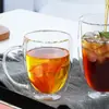 Taza Transparente para el Hogar de Doble Capa con Forma de Huevo, Taza de Vidrio de Borosilicato Alto para Bebidas de Jugo, Taza de Leche Espesa de Múltiples Especificaciones