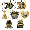 Decoraciones en espiral con purpurina transfronterizas para ambiente de 30º/40º/50º/60º cumpleaños, decoraciones colgantes, accesorios y artículos de decoración para el lugar
