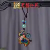 Colgante de Cadena para Teléfono Móvil Talla de Caballo de Palosanto Yiming Xianyuan Arena Verde Arcoíris Llavero de Caballo Tallado en Madera Creativo