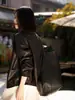 Chaqueta de Piel Sintética Retro con Cuello Solapa para Mujer, Estilo Corto, Nuevo Abrigo de Cuero Holgado de Otoño