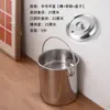 Cubo para té cubo para residuos de té cubo de basura de acero inoxidable mesa de té gran capacidad cubo de drenaje para té cubo de basura para separación de húmedos y secos