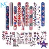 Suministro de Juegos para el Día de la Independencia Estadounidense, Collares de Fiesta, Pegatinas de Tatuaje de Bandera y Accesorios de Disfraz