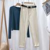 Calça Jeans Reta Estilo Pai para Estudantes, Novo Modelo Outono 2026, Afinando Cintura Alta Solta Cropped Harem Cenoura