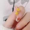 Explosión Libro Rojo Pequeño Pendientes Copo de Nieve Dorado Pendientes Sencillos de Nicho para Mujer Pendientes de Moda Elegantes Regalo para Novia