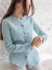 Camisa de manga larga para mujer, superventas transfronteriza europea y americana 2025, casual, a la moda, cómoda, de algodón, de un solo pecho, lino