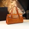 Bolso de Mujer con Patrón de Cocodrilo 2026 Estilo Nuevo Bolso Cruzado Bolso Tipo Almohada Boston de Gama Alta para Mujer Bolso de Hombro de Cuero de Lujo Ligero