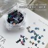 Internet Red Arte de Uñas Lentejuelas Mariposa Explosivo Láser Ultrafinas Color Mágico Lentejuelas Mariposa Arte de Uñas Hada Uña Decoraciones Pequeñas