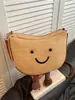 Bolsa Transversal de Grande Capacidade para Mulheres 2026 Nova Moda Bolsa Transversal com Textura para o Dia a Dia Bolsa de Ombro Moda Bolsa de Rosto Sorridente