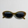 Retro Negro Oval Marco Grande 2023 Estilo Coreano Nuevo Vacaciones gm Gafas de Sol para Mujer Europeo y Americano de Alta Gama ins Gafas de Sol