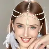 Comércio Exterior Acessórios de Cabelo Corrente de Cabeça Boêmia Turquesa Pérola Gota d'Água Corrente de Cabelo Ornamento de Cabelo Penteado Corrente de Cabelo Acessório de Cabelo Corrente de Princesa