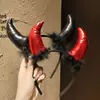 Acessório de Cabeça de Natal Cosplay Tiara de Chifres de Diabo Vermelho Acessórios de Cabelo de Chifre Escuro Acessórios de Fantasma Tiara