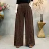 Pantalones de pierna ancha estilo étnico nuevo de primavera Sezhuang de cintura alta holgados adelgazantes modernos retro de pierna recta pantalones casuales versátiles