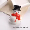Nuevos Accesorios de Resina Serie Navideña de Dibujos Animados Muñeco de Nieve DIY Pegamento Cremoso Parche para Funda de Teléfono Móvil Material para Accesorios de Cabello de Niños