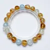 Oropéndola Cantando en el SaucePulsera Natural de Cristal Amarillo Torre Grado B para Mujer, Versátil Pulsera de Aguamarina Amarilla de Alta Calidad al por Mayor