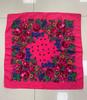 Lenço de Cabeça de Renda Floral Peônia, Lenço Quadrado Estampado em Sarja, Lenço Feminino Grande Estilo Étnico Floral, Em Estoque