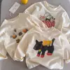 Camiseta de Dibujos Animados para Niños Estilo Nuevo Primavera y Otoño Tops para Niños Camiseta de Manga Larga de Bebé de Moda Camisetas Interiores para Niñas Algodón Puro para Niñas