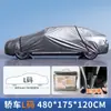 Funda de coche de cobertura total hecha de película plástica PE cortada de una sola pieza, funda de coche ligera, simple, impermeable y a prueba de polvo, funda protectora para pintura de coche