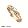 Pulsera de Acero de Titanio con Incrustaciones de Diamantes Más Vendida en Europa y América, Pulsera de Moda de Lujo Ligero, Adorno Completo de Diamantes, Elegantes Accesorios para el Uso Diario