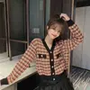 Casaco de tricô estilo Chanel jaqueta suéter feminina 2026 primavera novo design top para usar por cima estilo coreano moda feminina