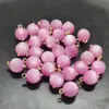 Botones Esféricos Brillantes de Jade Sintético en Color Dorado para Qipao de Estilo Chino Tradicional, Traje Tang, Hanfu, Camisas y Suéteres