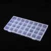 Caja de Almacenamiento de Plástico Transparente con Múltiples Compartimentos de Fabricante, 40 Rejillas para Organizar Piezas de Joyería y Accesorios de Uñas, 24+1 Rejillas