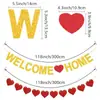 Decoración de Banderín de Bienvenida a Casa para Eventos Familiares, Fiestas, Jubilación, Regreso a Casa y Celebraciones Transfronterizas