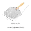 Pala para Pizza Pala para Pastel de Aluminio Combinación Cuchillo para Pizza 12 pulgadas Mango de Madera Pala para Pizza de Aluminio Pala para Hornear Herramienta de Transferencia de Pizza