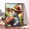 Novo Diy5D Animal Desenho Animado Gato Fofo Pintura com Diamantes Pintura com Pontos de Diamante Transfronteiriço Diamante Inteiro Bordado com Diamante Adesivo de Diamante