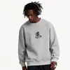 Moletom de Algodão Pesado para Casais, Corte Amplo, Gola Redonda, Pulôver sem Capuz, Versátil, Quente, Blusa Estampada para Outono e Inverno