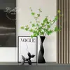 Vaso de flores ornamental vertical alto e esguio sala de estar arranjo de flores galhos longos armário de TV entrada hall de entrada luz luxo minimalismo italiano
