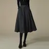 Falda de Mezcla de Lana de Corte A que Favorece la Figura, Nuevo Estilo para Otoño e Invierno 2025, Adelgazante, Amigable con la Piel, Cómoda y Elegante