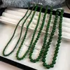 Colar com Contas de Ágata Verde Natural Estilo Chinês Novo Estilo Nacional Branco Super Simples Personalidade Corrente de Colar Corrente de Clavícula para Mulheres