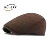 Nova Coleção Outono Chapéu de Feltro de Lã Retro com Bolinhas Pequenas Boné Masculino/Feminino Chapéu de Aba Reta Retro Britânico Boina Casual Versátil
