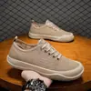 Zapatos Casuales Transpirables Nuevos de Verano para Adolescentes, Zapatos de Lona Cómodos de Caña Baja para Hombre, Zapatos Planos de Color Sólido para Conducir para Hombre