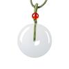 Colgante de jade Hetian con hebilla de la paz para hombre y mujer, collar de jade seda dorada natural genuino, jade blanco sebo, fabricantes de jade al por mayor