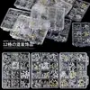 Joyería para Uñas Metal Lazo Ballet Cinta Lazo Corbata Calado Aleación Accesorios para Uñas Caja de 12 Compartimentos