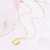 Colgante de Cuaderno Estilo Influencer de Moda Cadena para Clavícula Tarjeta con Letra Flip Libro Pop-Up Collar de Acero Inoxidable Venta al por Mayor