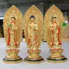 Estação dos Três Santos Ocidentais Guanyin para Templo do Buda de Resina Ornamentos 1,3 metros 1,6 metros 1,8 metros 2 metros 2,8 metros