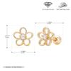 Pendientes de Plata Pura S925 con Cierre de Rosca Transfronterizos con Elegante Diseño Hueco, Accesorios Florales para Orejas, Joyería de Nicho para Mujeres con un Toque de Lujo