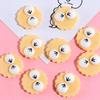 Funda para Teléfono Móvil de Galleta de Crema de Ojos Grandes para Niños de Dibujos Animados Pasador para el Cabello Japonés-Coreano Cuerda para el Cabello Hecho a Mano Accesorios DIY Resina Comida Jugar