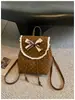 Mochila Feminina Fofa com Bolinhas, Laço de Renda, para o Dia a Dia, Novo Design Popular 2026, Mochila Pequena