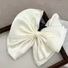 Estilo Coreano Elegante Versátil Estilo Francés Pinza de Agarre con Lazo Dulce Joyería de Celebridad de Internet Pasador para la Parte Trasera de la Cabeza Pinza de Tiburón Accesorios para el Cabello para Mujeres