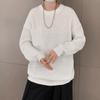 Suéter para Hombre Cuello Redondo Primavera y Otoño Estilo Japonés Estilo Harajuku Holgado Estilo Coreano Moda Suéter con Bolsillo Suéter Básico de Alta Calidad