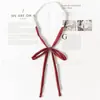 Corbata Jk Borgoña para Mujer, Estilo Japonés, Corbata de Rayas Perezosas Sin Nudo, Uniforme Académico, Foto de Graduación, Accesorio de Uniforme Escolar
