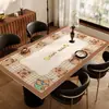 Jogos americanos estilo francês de desenho animado, à prova de óleo e à prova d'água, protetor de mesa sem lavagem, novo modelo 2025, luxo leve com toque de alta qualidade, tapete de mesa de centro